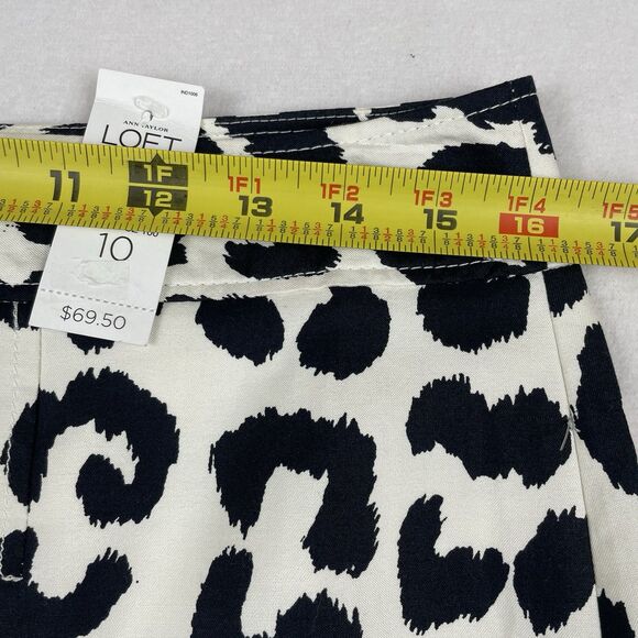 NWT Ann Taylor LOFT Skirt Animal Print Pencil Straight Silk Blend Office-10 - Picture 3 of 11
